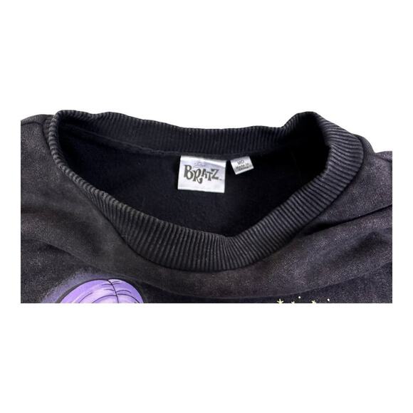 BRATZ Y2K Black Crewneck Pullover Oversized Graphic Sweatshirt Sz M - Picture 11 of 12